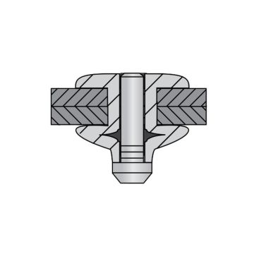 Blindniete Stahl/Stahl 4.8 x   9.0 Flachrundkopf Hochfest