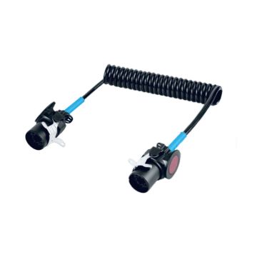 Spiralkabel 15-pol 24V  Arbeitslänge 3m