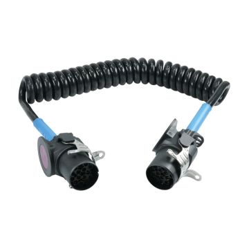 Spiralkabel 15-pol  24V  Abeitslänge 4m