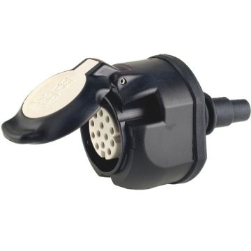 Steckdose 13-pol Kunststoff 24V, mit Dichtung