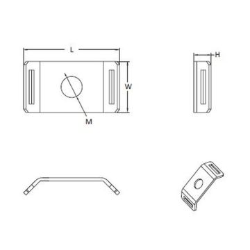 Haltepaltte HC-INOX  für Edelstahlkabelbinder