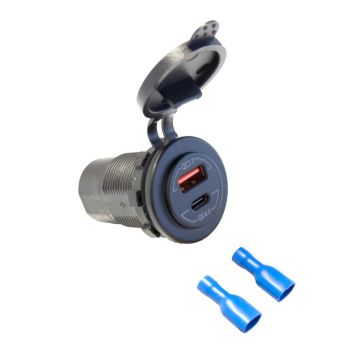 Einbau Steckdose 30Watt USB 3.0 und 4.0, 12/24V