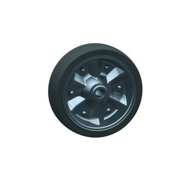 Roue caoutchouc dur, jante en acier, AL-KO