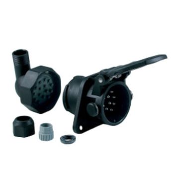 Steckdose 15-pol 24V,90° abgewinkelt Menbers z. schrauben