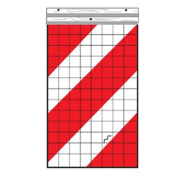 Drapeau d'avertissement avec support ECE pour ponts élévateurs, gauche