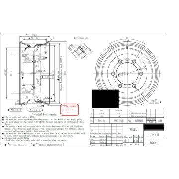 Felge  6.75x17.5  161/205/6 A3 ET 0