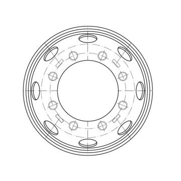 Felge  6.75x17.5  221/275/8 B3 ET 130