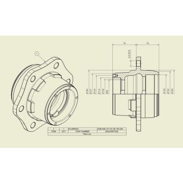 Moyeu ADR RM RF 61L6RD002