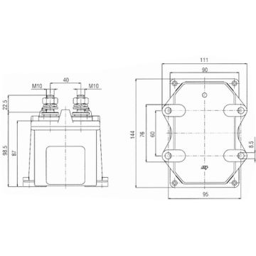 Sectionneur batterie 250A, 24V   électrique