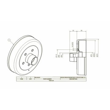 BT ADR 250x 40   Trommelnabe