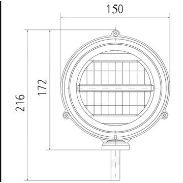 LED Aufbauscheinwerfer mit Standlicht  2.4W, 12V