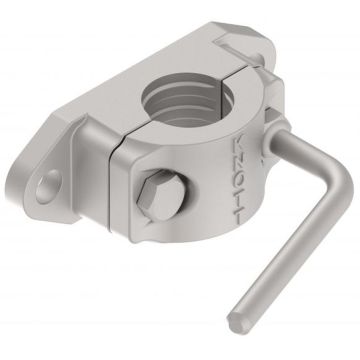 Klemmhalter Ø48mm, Guss,  für Riffelstützrad