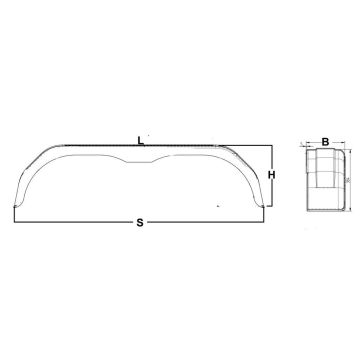 Kotflügel 240/1550 Tandem Kunststoff H12/40