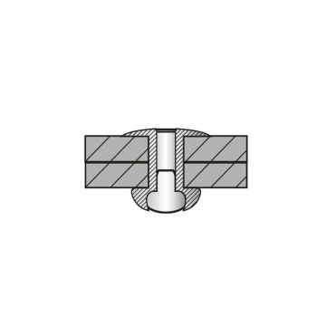 Blindniete Alu/Inox 4.8 x   6.0 Flachrundkopf