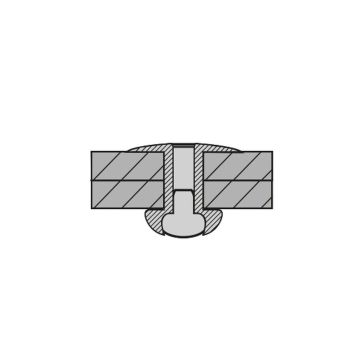 Blindniete Alu/Inox 5.0 x 30.0 Grosskopf Ø 14mm