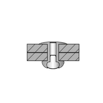 Blindniete Inox/Inox 4.0 x 12.0 Flachrundkopf, gerillt