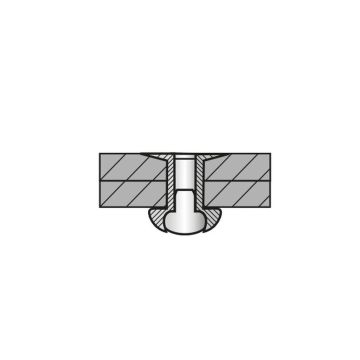 Blindniete Inox/Inox 4.8 x 14.0 Senkkopf, gerillt