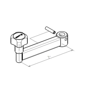 Kurbel kpl. KNOTT, L=185mm