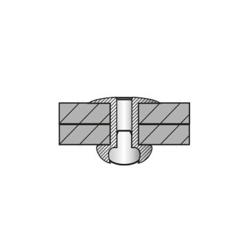 Blindniete Alu/Stahl 4.8 x 25.0 Flachrundkopf 7070148250