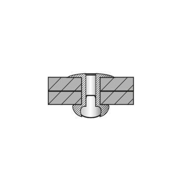 Blindniete Stahl/Stahl 3.2 x   8.0 Flachrundkopf