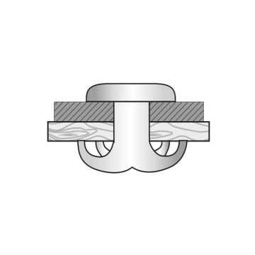 Spreizblindniete Alu/Stahl 4.8 x 14.0 Flachrundkopf