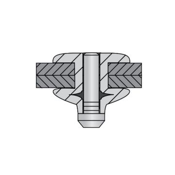 Blindniete Stahl/Stahl 4.8 x 14.0 Flachrundkopf Hochfest
