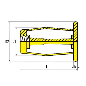 Spreiz-Blindnietmutter M 5, Flachkopf, Stahl verzinkt 7570500000