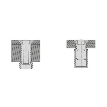 Blindniete Inox/Inox 4.8 x 12.0 Senkkopf 100° 7779948120