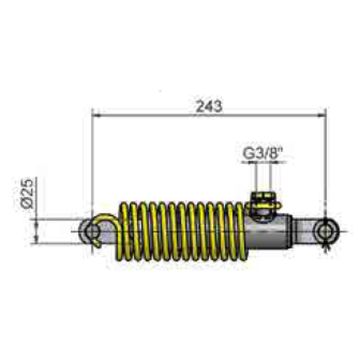 Hydraulischer Bremszylinder Ø25mm ADR