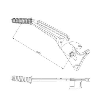 Handbremshebel WAP kpl. mit Gasfeder 8504988