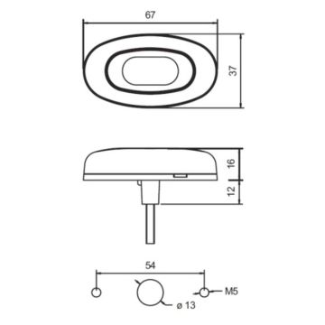 LED feu de position Rubbolite/ Truck- Lite 12/24V