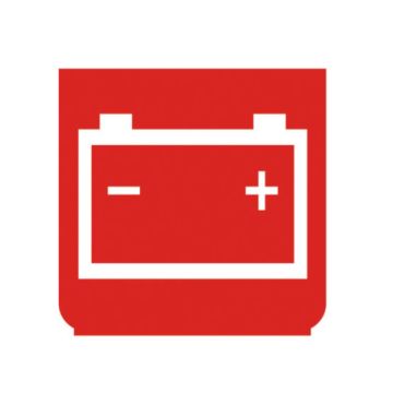 Emblem Batterie rot