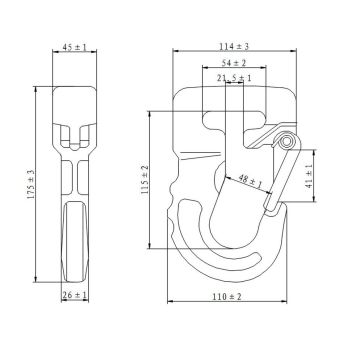 Rundschlingenhaken, 3to, Farbe: Gelb