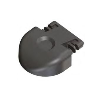 Airlinekunststoff-Endstück,  schwarz