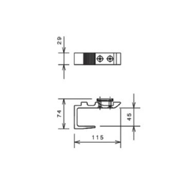 Fixation pour conteneur roulant 45 mm