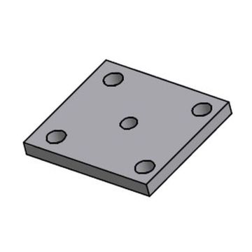 Achsplatte ADR 120mm 4-kt 100mm Federbr.