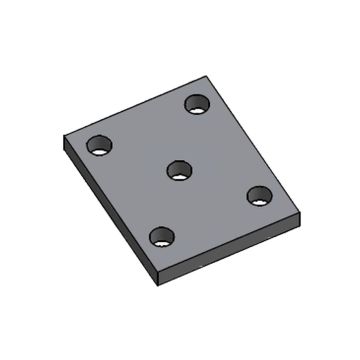 Achsplatte ADR  90mm 4-kt 80 Federbreite