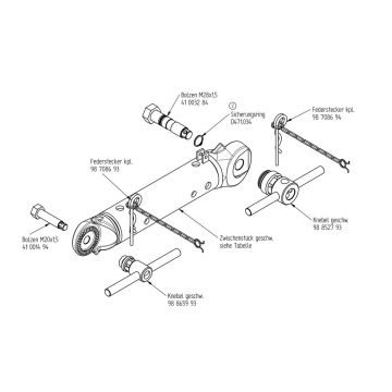 Zwischenstück KNOTT  650 lg. KHV 20