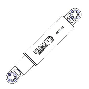 Amortisseur de châssis KNOTT L 278/185mm