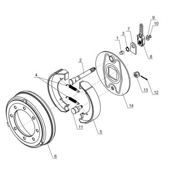 Bremsbackensatz ADR 400x 80