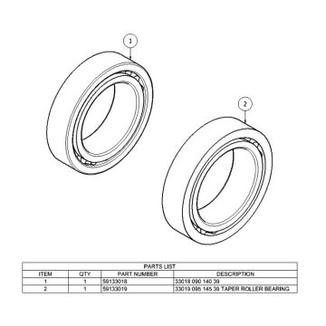 Radlagersatz ADR 1T - 2T