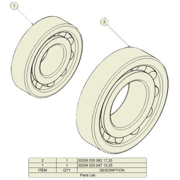 Jeu du roulement ADR DA