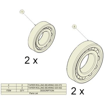 Jeu du roulement ADR GA