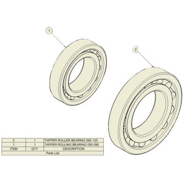 Jeu du roulement ADR NA NF NI