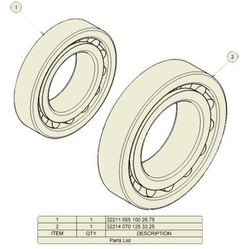 Jeu du roulement ADR QC, QI, QV