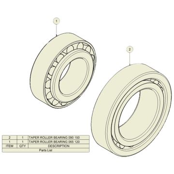 Jeu du roulement ADR XL, XJ
