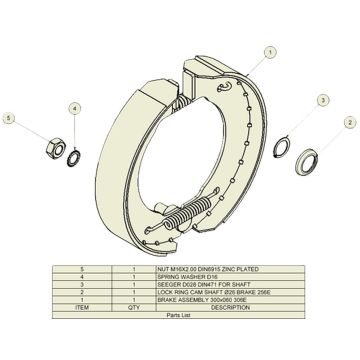Bremsbackensatz ADR 300x 60 (9RE0009)