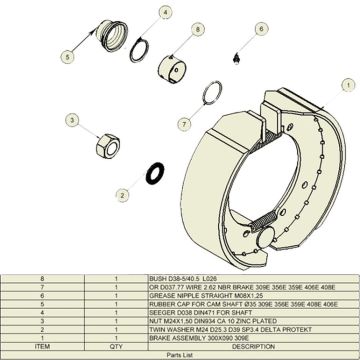 Bremsbackensatz ADR 300x 90 9RE0012