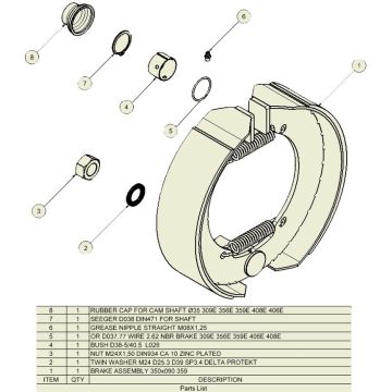 Bremsbackensatz ADR 350x 90