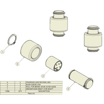 Kit rep. bobine, frein 4218S 4220S